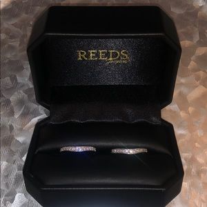 1/6CTW Diamond & 14K White Gold Curved Rings 💍💍